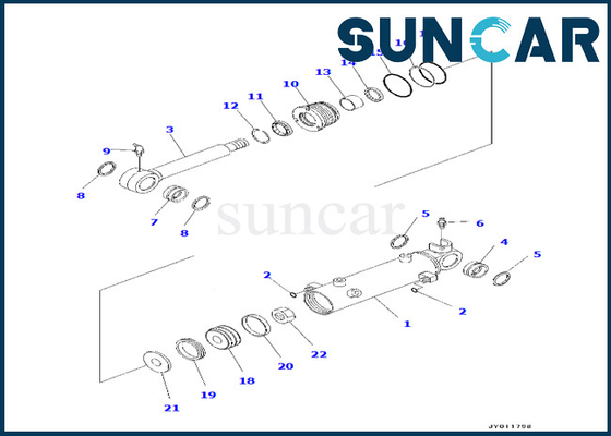 707-98-11450 7079811450 KOMATSU Blatt-Zylinder-Reparatur-Robbe Kit For PC22MR-3 PC20MR-3