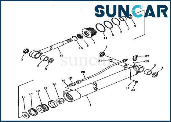 PC30-1 PC30-3 Hydrozylinder-KOMATSU-Bagger Repair Kits Arm-Dichtungs-Kit Fors 20S-63-66101