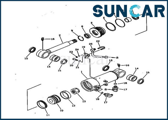 Rollsiegel-Reparatur-Set KOMATSU-Blatt-Service-Kit Fors 20S-63-96101 PC20-3 PC30-1 PC30-3