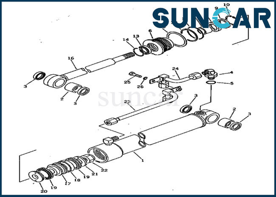 Zylinder-Zus Schwingen-Dichtungs-Kit Service Kit Fitss 20S-63-86102 20S6386102 PC20-3 PC30-1 KOMATSU