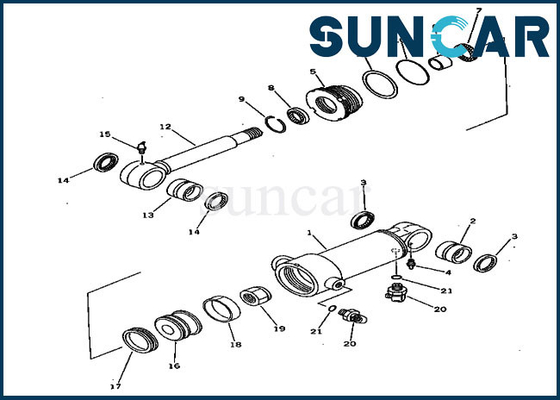 Zylinder-Reparatur-Sets der Blatt-Dichtungs-Ausrüstungs-20S-63-96300 20S6396300 für PC20-5 PC30-5 PC40-5 KOMATSU