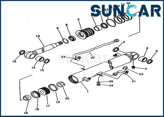 Rollsiegel-Reparatur-Set 20S6302011 des Boom-20S-63-02011 für PC30-6 KOMATSU Fahrerhaus-Service-Teile