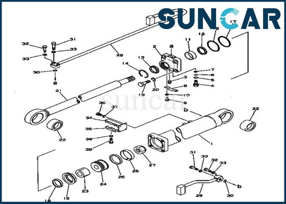 KOMATSU 207-63-56200 Bagger Replacement Seal Kit der Boom-Rollsiegel-Ausrüstungs-PC300-1 PC300LC-1