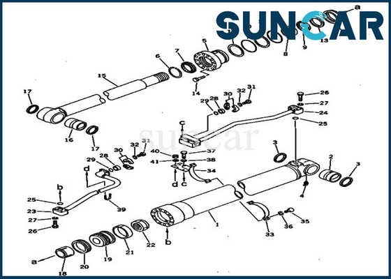 207-63-52100 schwere Ausrüstung Boom-Rollsiegel-Kit Applicable To Komatsus PC300-3 PC300LC-3