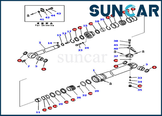 Arm-Rollsiegel-Kit Fits Equipment Modelss PC360LC-11 PC390LC-11 KOMATSU 721-98-00520 Bagger