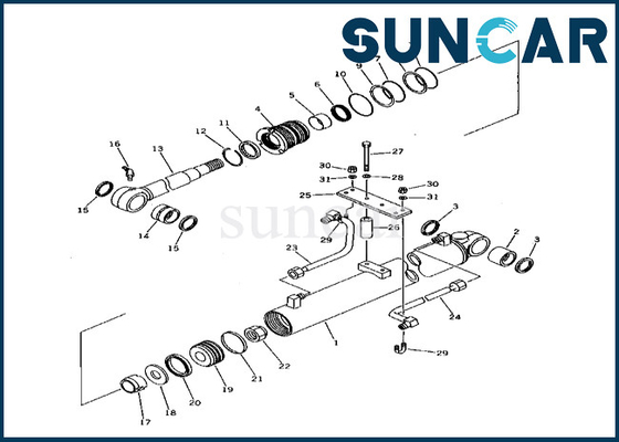 21X-63-02020 21X6302020 Arm-Zylinder-Dichtungs-Ausrüstung Arm-Rollsiegel-Kit Fors PC38UU-1 KOMATSU