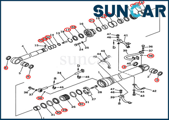 707-99-69500 7079969500 Arm-Rollsiegel-Reparatur Kit Fits Overseas Version PC450-6 PC450LC-6 KOMATSU