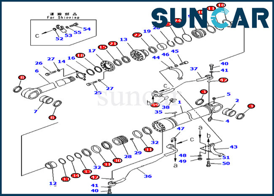 707-99-65210 Bagger Replacement Service Parts KOMATSU-Boom-Dichtungs-Reparatur-Kit Fors PC400-7 PC400LC-7