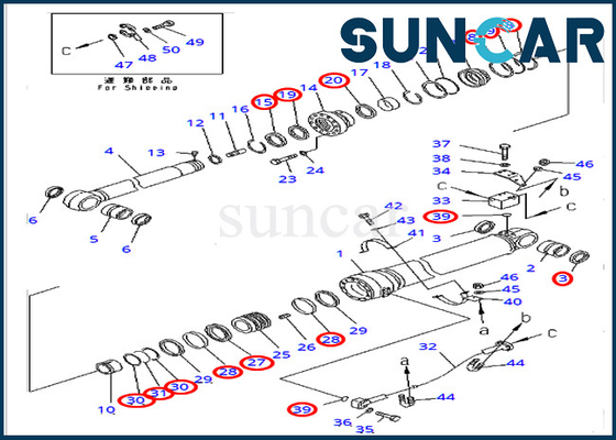 707-99-69740 Bagger-Hydraulic Oil Seal-Ausrüstung Arm-Rollsiegel-Reparatur-Kit Fits Komatsus PC400-7