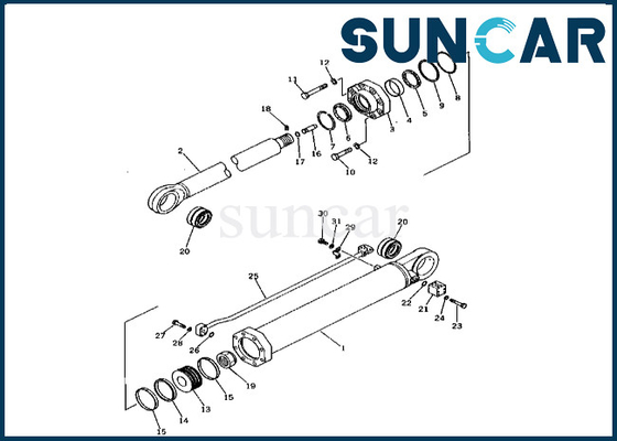 KOMATSU-Arm-Rollsiegel-Ausrüstung 208-63-65500 2086365500 Arm-Zylinder, der Kit For PC400-1 PC400LC-1 versiegelt