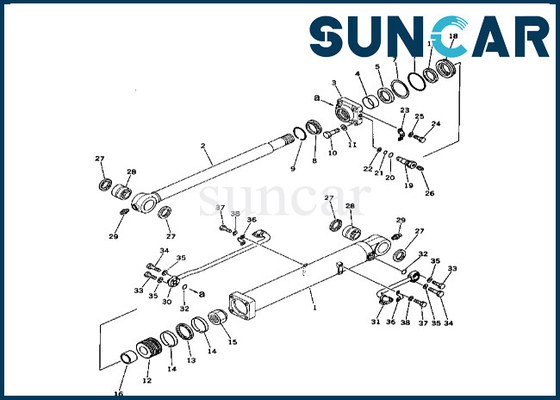 208-63-76100 2086376100 Eimer-Rollsiegel-Reparatur-Set Eimer-Rollsiegel-Kit Komatsu Fitss PC400-1 PC400LC-1