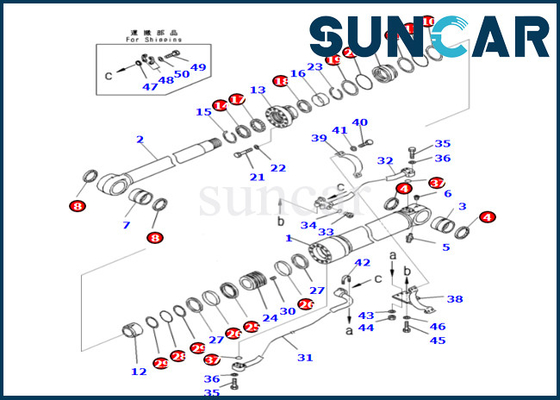 Hochwertige und Bestseller- KOMATSU-Boom-Rollsiegel-Ausrüstung 707-99-72060 7079972060 für PC490LC-10