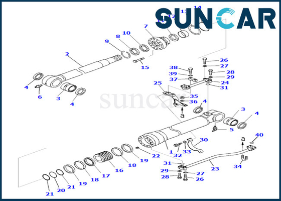 Entferner-Rollsiegel Kit Remover Cylinder Repair Kit 7079937090 707-99-37090 Sitze PC490LC-10 PC490LC-11 KOMATSU