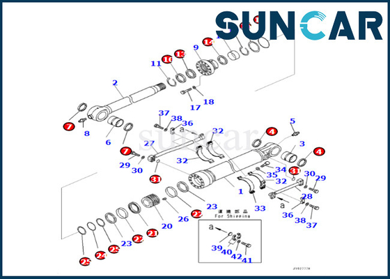 707-99-72120 7079972120 Eimer-Zylinder-Dichtungs-Ausrüstung Eimer-Rollsiegel-Kit Fors PC500LC-8R PC500LC-8 KOMATSU