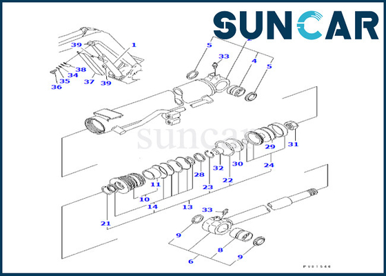 Boom-Zylinder-Reparatur Kit Boom Cylinder Seal Kit YM172165-72640 YM17216572640 KOMATSU für PC50FR-1 PC50FR-2
