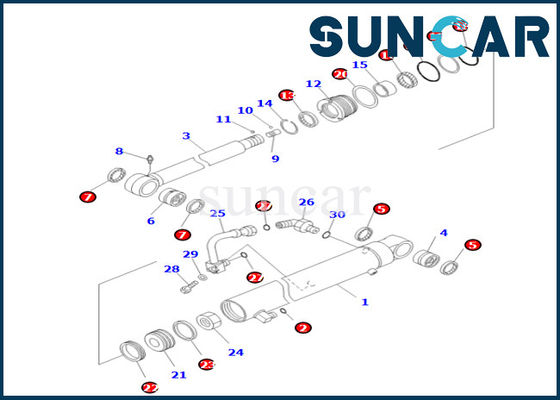 KOMATSU 707-98-26820 7079826820 Arm-Rollsiegel Kit For PC55MR-3 PC55MR-5 PC55MR-5M0