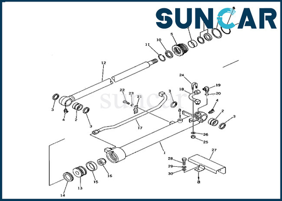 201-63-76100 2016376100 Eimer-Zylinder-Reparatur-Dichtungs-Ausrüstung Eimer-Rollsiegel-Kit Fors PC60-3 KOMATSU