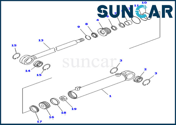 Versiegelnde Ausrüstung 707-99-26940 7079926940 Rohr Looper-Rollsiegel-Reparatur Kit For KOMATSU PC400LC-6Z