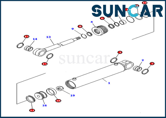 Pipe Looper Repair Seal Kits 707-99-43410 Models PC400LC-6Z Komatsu Hydraulic Cylinder Kits