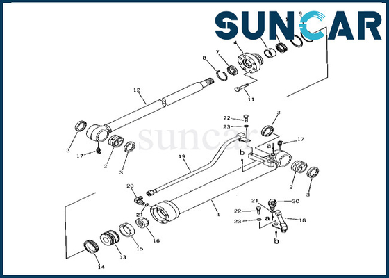 Eimer-Zylinder-Reparatur-Set 201-63-02030 2016302030 Eimer-Zylinder, der Kit Komatsu For PC60-5 PC50UU-1 versiegelt