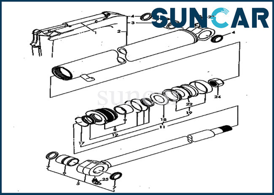 PC40FR-1 KOMATSU Arm-Robbe Kit Hydraulic Cylinder Teil-YM172164-72330 YM17216472330