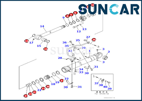 Eimer-Rollsiegel Kit For PC600-8 PC600LC-6A 707-99-67830 7079967830 KOMATSU-Eimer-Zylinder-Dichtungs-Ausrüstung
