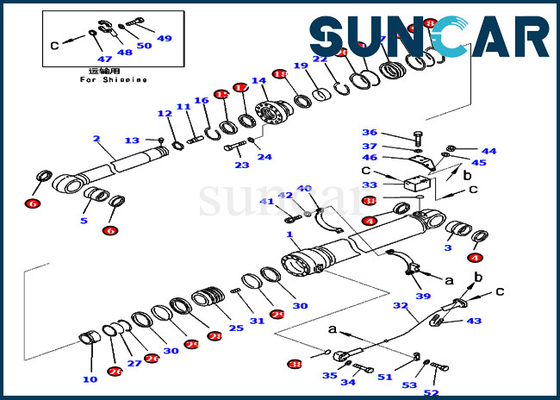 7079969460 Arm-Rollsiegel Kit Service Kits Bagger-Parts PC450-8 PC430-8 KOMATSU 707-99-69460