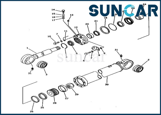 209-63-56101 versiegelnde Ausrüstungen Boom-Rollsiegel-Reparatur-Kit Wear Resistance Komatsus PC650-1