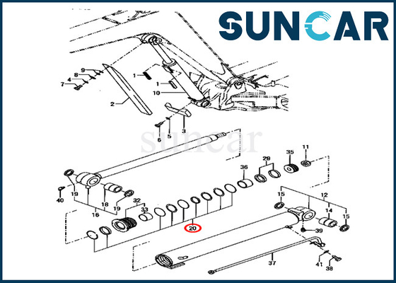 Service-Teile der Boom-Zylinder-Reparatur-Dichtungs-Ausrüstungs-YM172187-72250 YM17218772250 KOMATSU der Modell-PC70FR-1