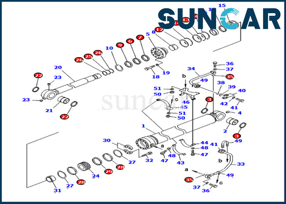 707-99-68550 7079968550 Eimer-Rollsiegel-Reparatur Kit For Komatsu Machinery Model PC750-6 PC750LC-6